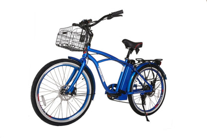 X-Treme Newport Elite 24 Volt Beach Cruiser Electric Bike - 24NEWPORT-E BLU