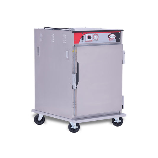 BevLes - HTSS44W64-PT, BevLes Temper Select - Pass Thru 1/2 Size Heated Holding Cabinet, Universal Width, 230V, in Silver - HTSS44W64-PT