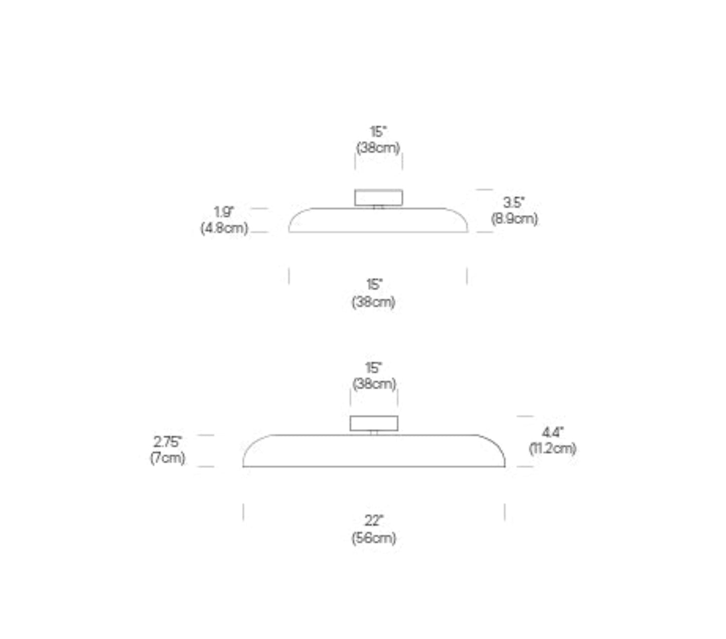 Pablo Designs Nivél Flush 22 Wall/Ceiling Lamp