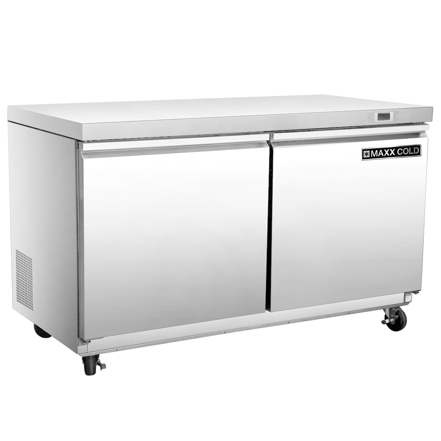 Maxx Cold Double Door Undercounter Refrigerator, 48"W, 11.1 cu. ft. Storage Capacity, in Stainless Steel - MXSR48UHC