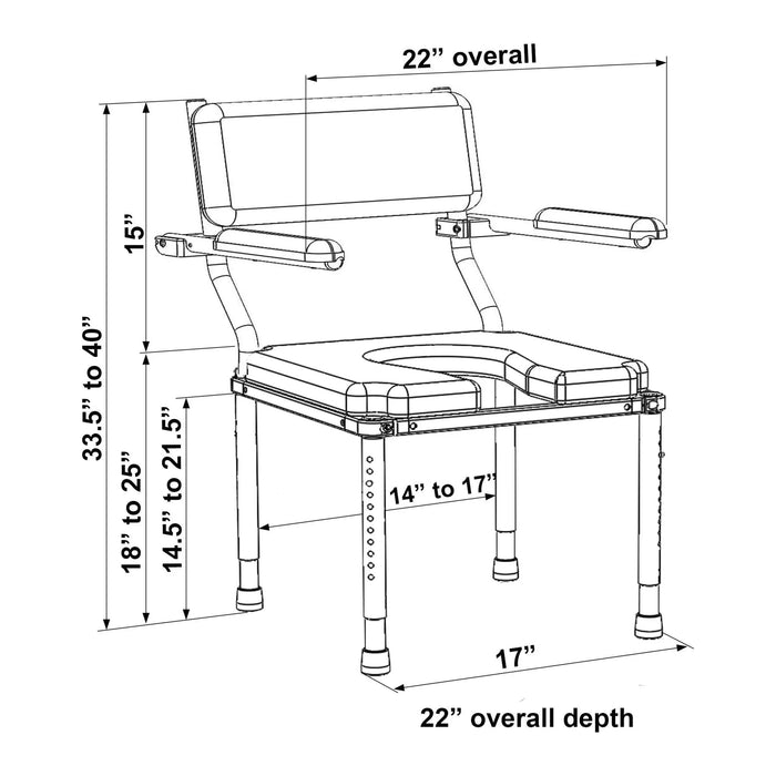 Nuprodx MC3000 Shower Commode Chair