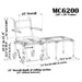 Nuprodx MC6200 Rolling Mobility Chair With Tub Transfer