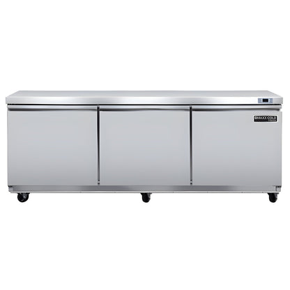 Maxx Cold V-Series 3 Door Undercounter Refrigerator, in Stainless Steel - MVR72UHC