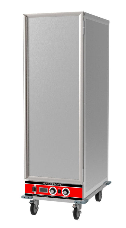BevLes - HPIS-6836, BevLes Full Size Insulated HPC Proofing & Holding Cabinet, 1 Solid Door, in Silver - HPIS-6836