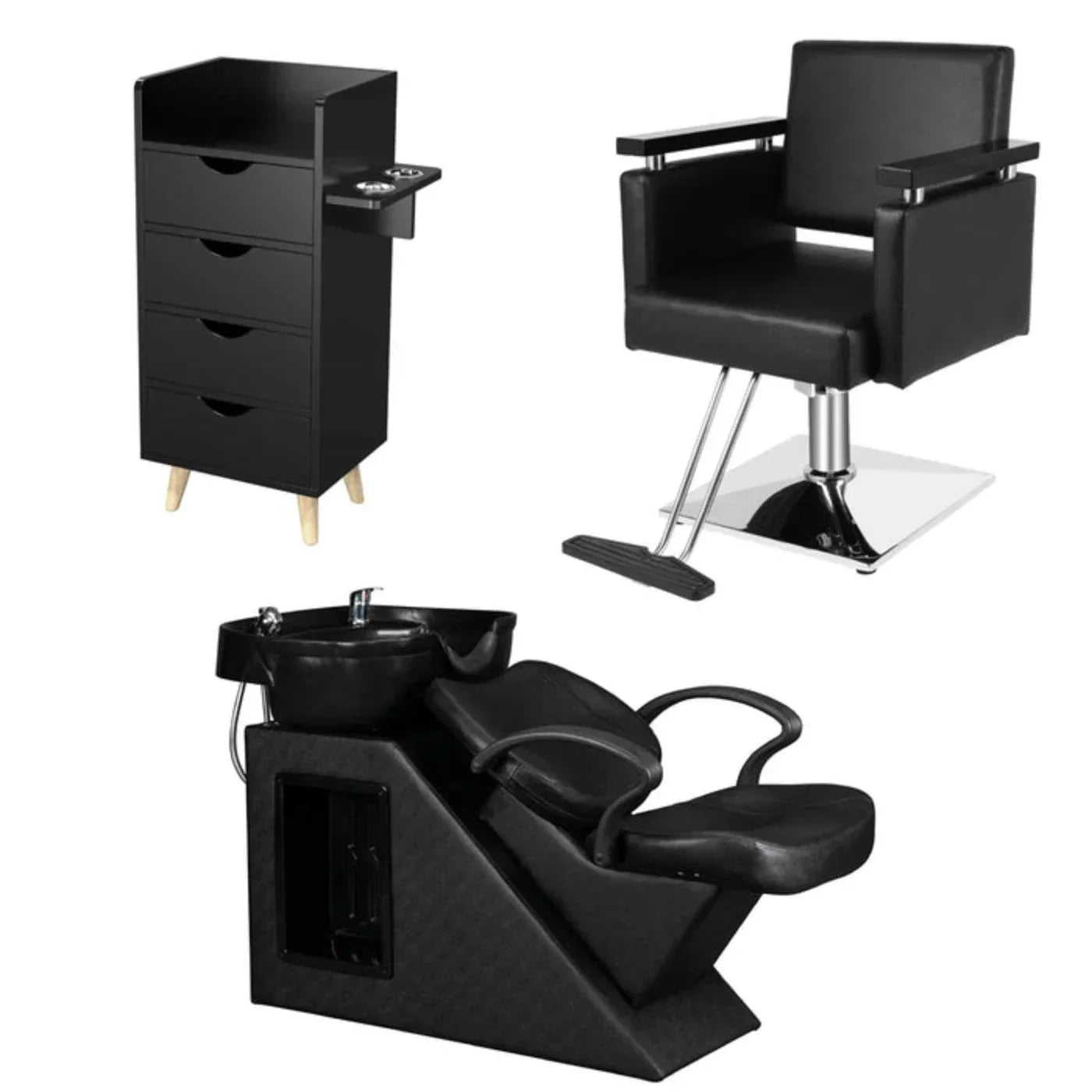 OmySalon 1 Operator Modern Salon Package Black -  SP2-1B
