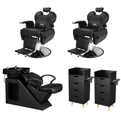 OmySalon 2 Operator Basic Barber Package Black - BP2-2B