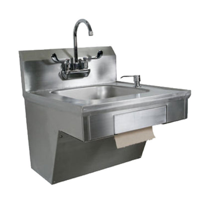 John Boos PBHS-ADA-P-STD Wall Mount ADA Compliant Pro-Bowl Hand Sink with Gooseneck Faucet - JBPBHSADAPSTD
