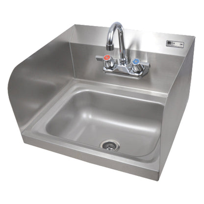John Boos PBHS-W-1410-P-SSLR Wall Mount Pro-Bowl Hand Sink with Left and Right Side Splashes - JBPBHSW1410PSSLR