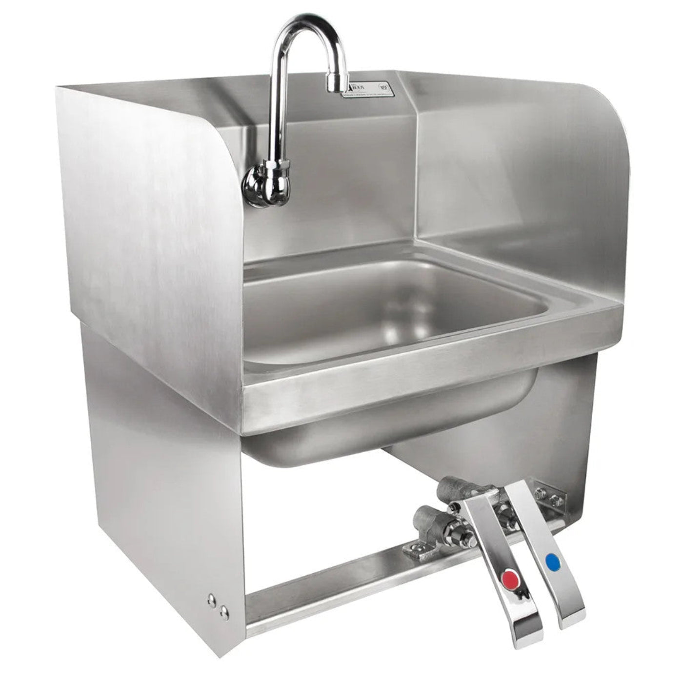 John Boos PBHS-W-KVMB-1 Wall Mount Pro-Bowl Hand Sink with Gooseneck Spout