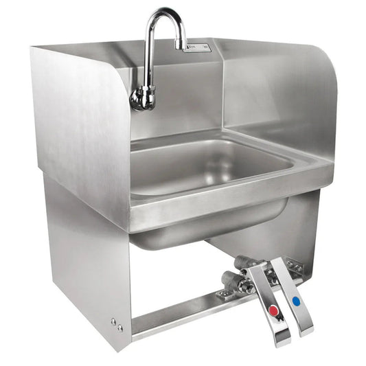 John Boos PBHS-W-KVMB-1 Wall Mount Pro-Bowl Hand Sink with Gooseneck Spout