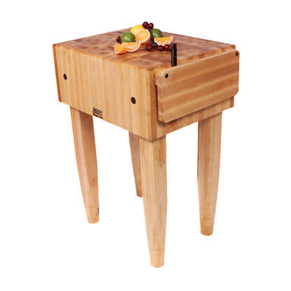 John Boos PCA3 Pro Chef Butcher Block Unit with Knife Holder 24" x 24"