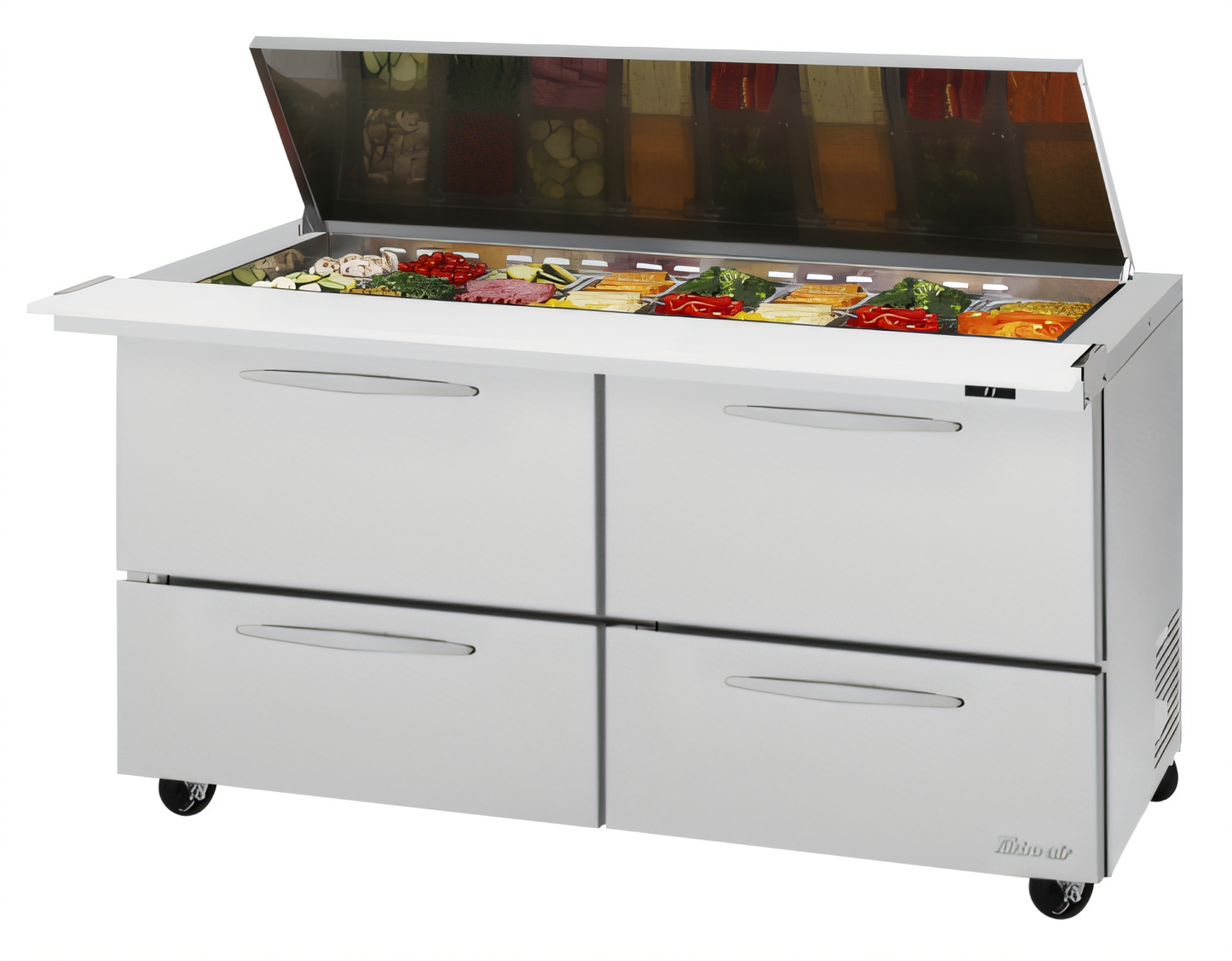 Turbo Air PST-60-24-D4-N-FL PRO Refrigerated Prep Tables - PST-60-24-D4-N-FL
