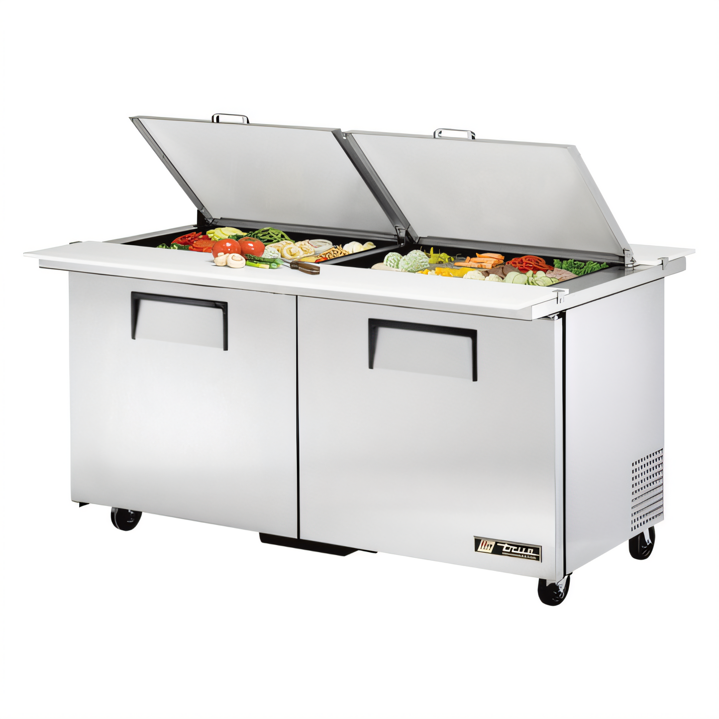 True Mfg General Foodservice Refrigerated Prep Tables - TSSU-60-24M-B-DS-ST-HC
