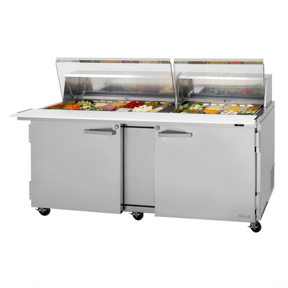Turbo Air PRO Refrigerated Prep Tables - PST-72-30-N-CL