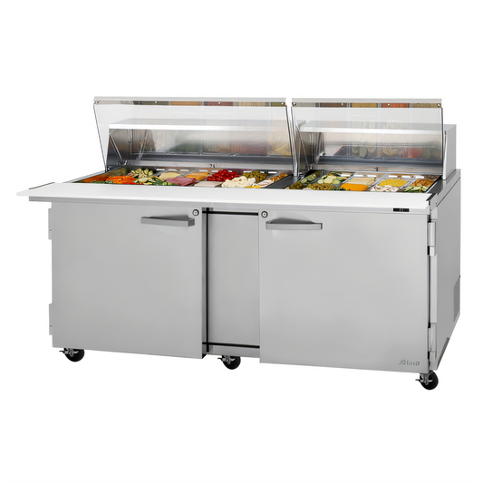 Turbo Air PRO Refrigerated Prep Tables - PST-72-30-N-CL
