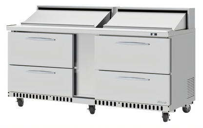 Turbo Air PRO Refrigerated Prep Tables - PST-72-D4-FB-N