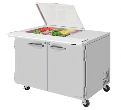 Turbo Air PRO Refrigerated Prep Tables - PST-48-12M-N-FCL