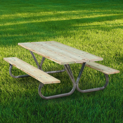 Pilot Rock 6 Pack 6'/8' Outdoor Steel Non Tip Picnic Table Leg Kits (Frame Only) - 415922