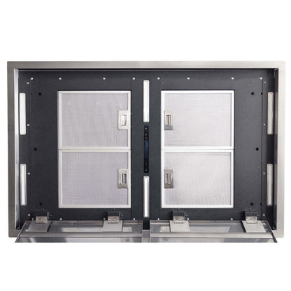 Proline Ceiling Flush Range Hood in 42 inches wide, 1200 CFM, Stainless Steel Finish - PLFI Flush Mount Island Pro.42