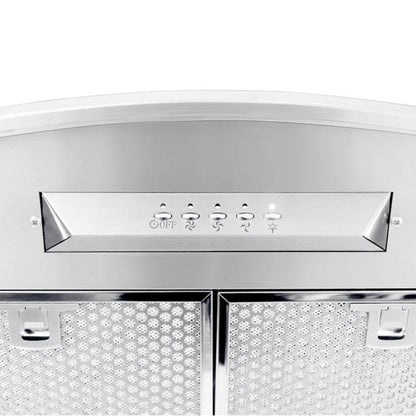 Proline Wall-Mounted Range Hood, Ducted, 600 CFM, Stainless Steel, Black Finish - PLFW Vector.30
