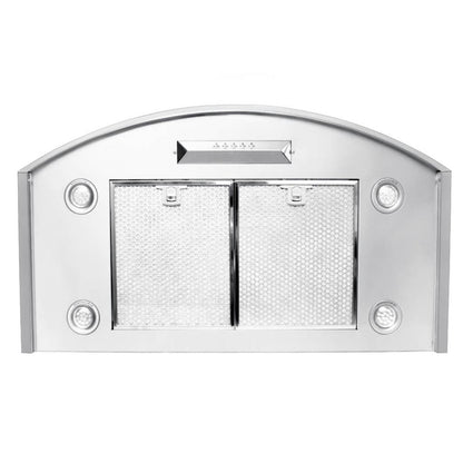 Proline Wall-Mounted Range Hood, Ducted, 600 CFM, Stainless Steel, Black Finish - PLFW Vector.30