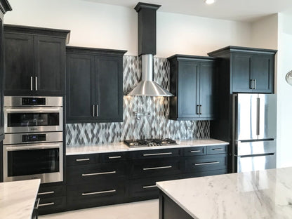 Proline Wall-Mounted Range Hood, Ducted, 600 CFM, Stainless Steel, Black Finish - PLFW Vector.30