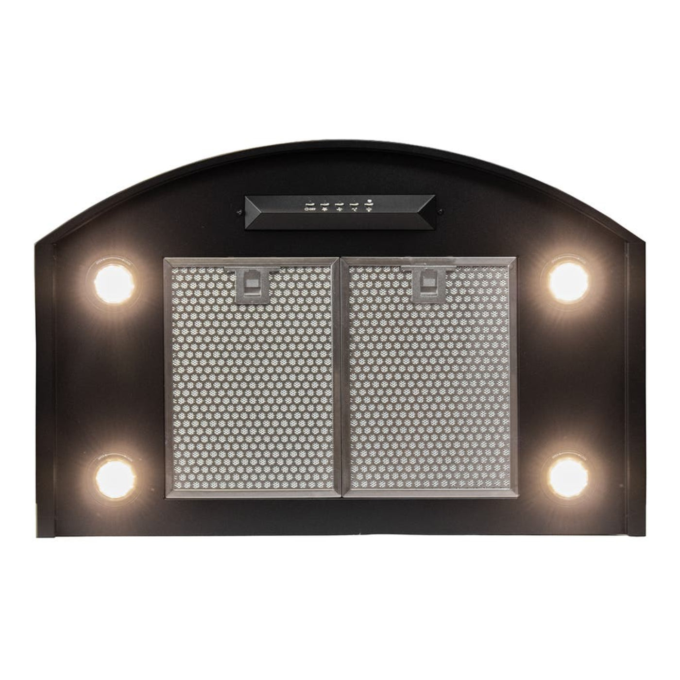Proline Wall-Mounted Range Hood, Ducted, 600 CFM, Stainless Steel, Black Finish - PLFW Vector.30