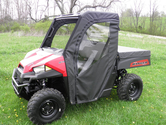 3 Star UTV Polaris Mid-Size 570 Ranger 2-Seater - Door/Rear Window Combo - POLM57-DRF-BLK