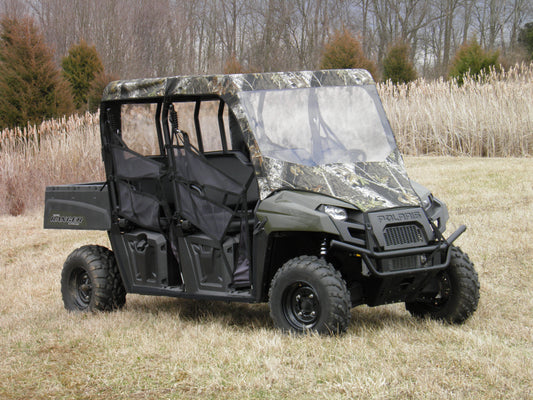 3 Star UTV Polaris Ranger Mid-Size Crew - Vinyl Windshield/Top/Rear Combo - POLCR5-WTR-BLK