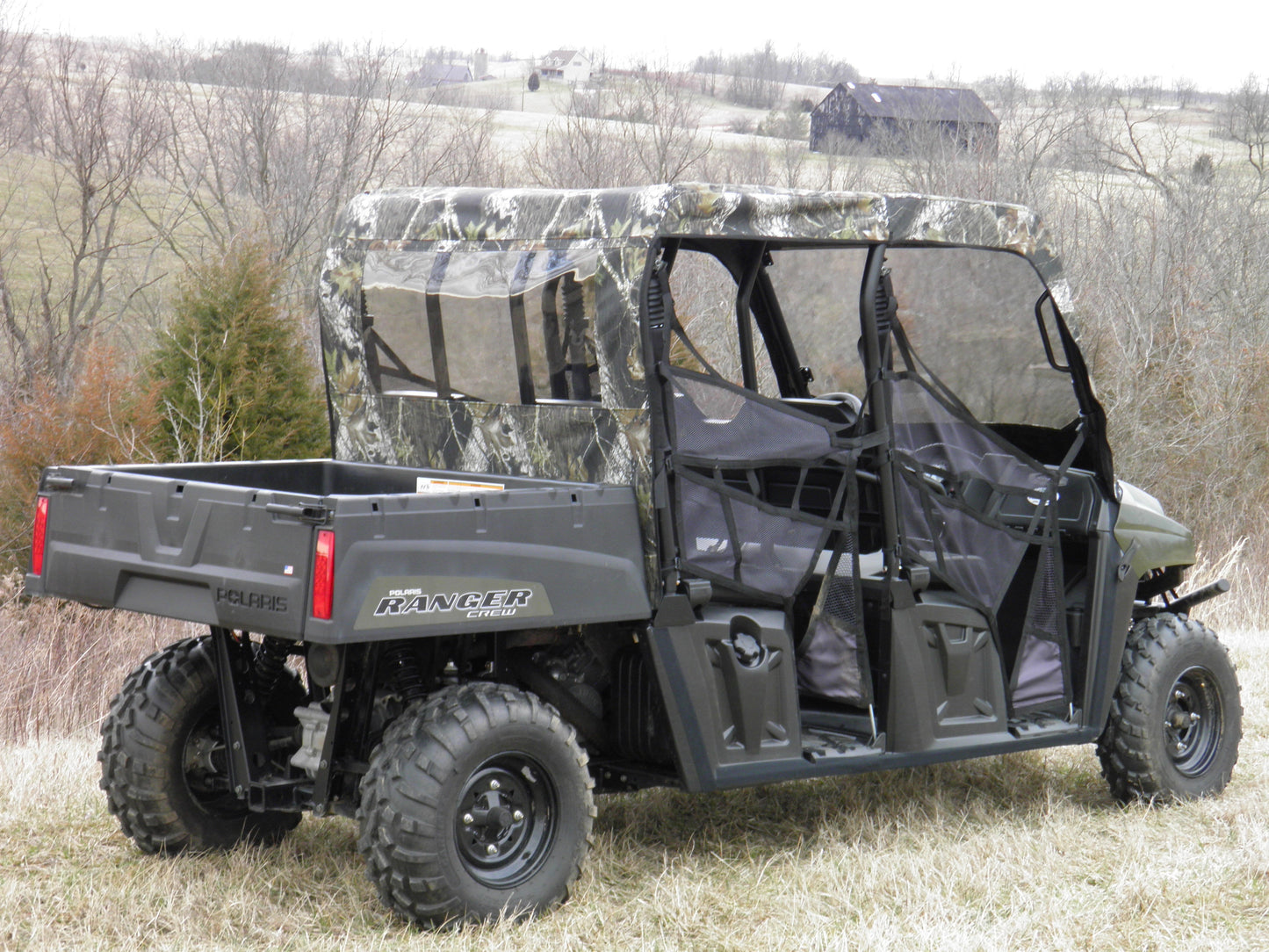 3 Star UTV Polaris Ranger Mid-Size Crew - Vinyl Windshield/Top/Rear Combo - POLCR5-WTR-BLK
