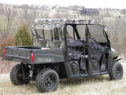 3 Star UTV Polaris Ranger Mid-Size Crew - Vinyl Windshield/Top/Rear Combo - POLCR5-WTR-BLK