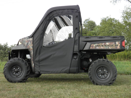 3 Star UTV Polaris Ranger 900/1000 - Full Cab Enclosure for Hard Windshield - POL900-FCF-BLK