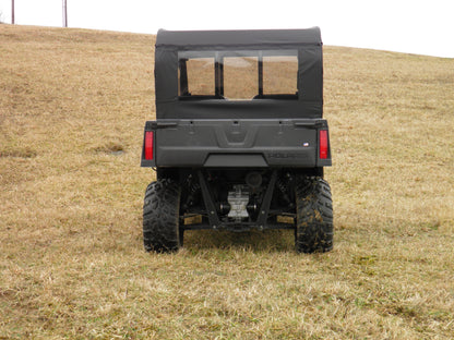 3 Star UTV Polaris Ranger Crew 570 Mid Size - 4 Passenger - Full Cab Enclosure with Vinyl Windshield - POLC57-FCE-BLK
