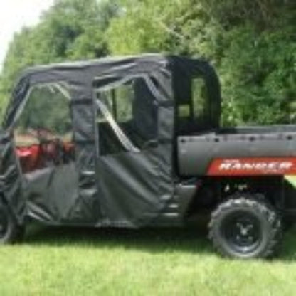 3 Star UTV Polaris Ranger Crew 700 (2008-2009) - Full Cab Enclosure with Vinyl Windshield - POLCR9-FCE-BLK
