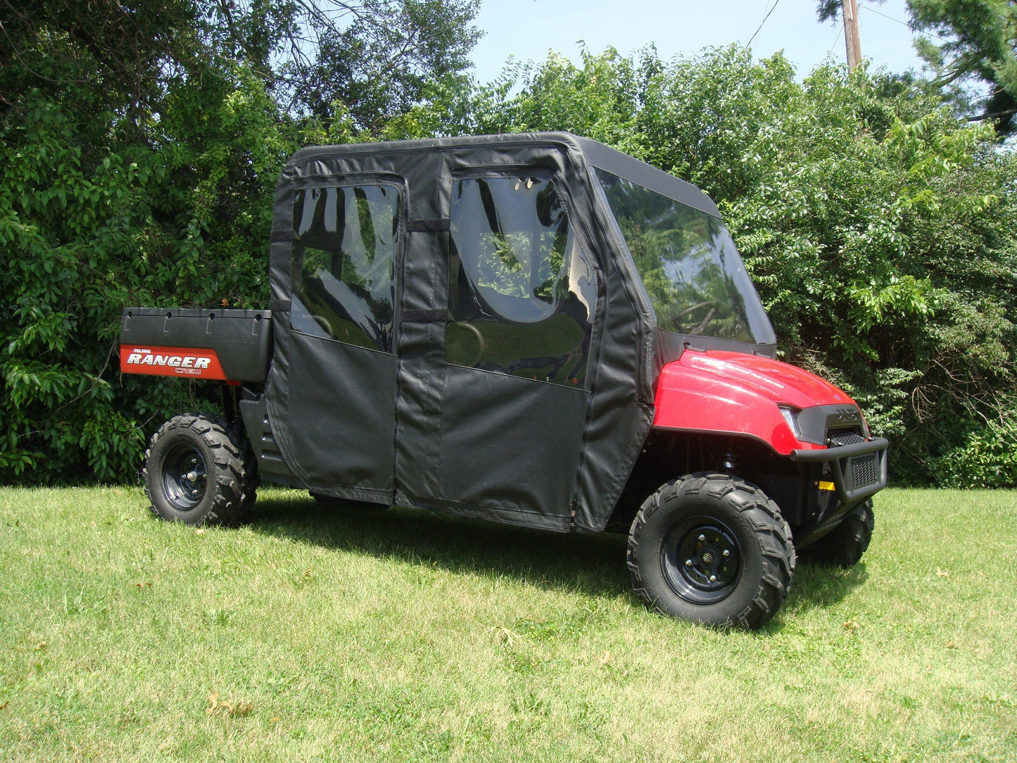 3 Star UTV Polaris Ranger Crew 700 (2008-2009) - Full Cab Enclosure with Vinyl Windshield - POLCR9-FCE-BLK