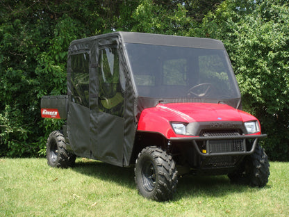 3 Star UTV Polaris Ranger Crew 700 (2008-2009) - Full Cab Enclosure with Vinyl Windshield - POLCR9-FCE-BLK