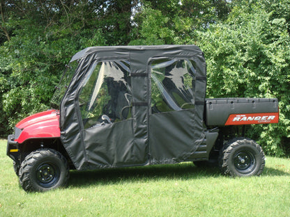 3 Star UTV Polaris Ranger Crew 700 (2008-2009) - Soft Doors - POLCR9-DOF-BLK
