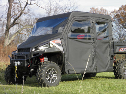 3 Star UTV Polaris Ranger Crew 900 - Full Cab Enclosure with Vinyl Windshield - POLC90-FCE-BLK
