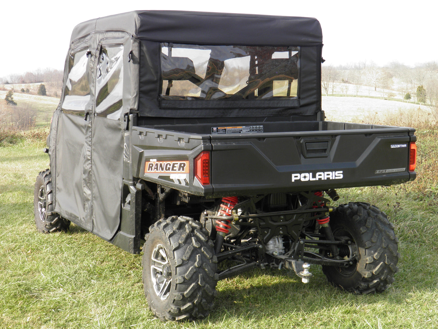 3 Star UTV Polaris Ranger Crew 900 - Full Cab Enclosure with Vinyl Windshield - POLC90-FCE-BLK