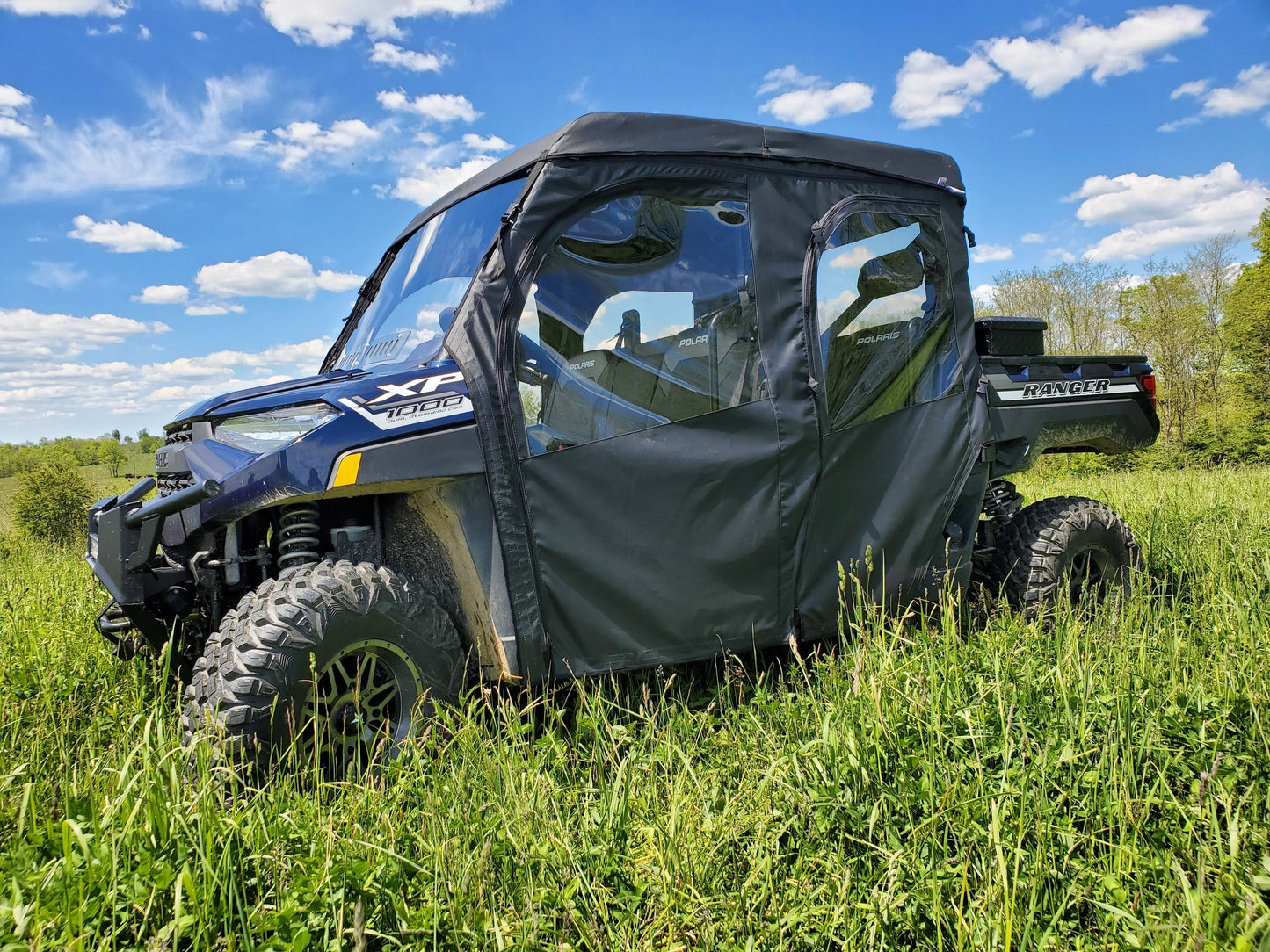 3 Star UTV Polaris Ranger Crew 1000 - Full Cab Enclosure For Hard Windshield - POLC10-FCF-BLK
