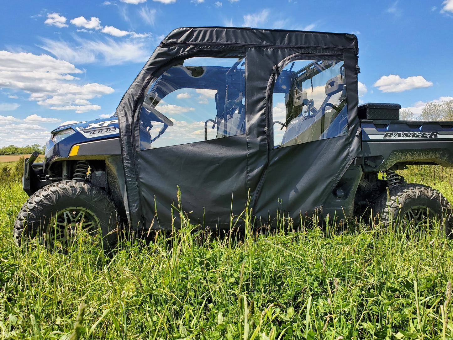3 Star UTV Polaris Ranger Crew 1000 - Full Cab Enclosure For Hard Windshield - POLC10-FCF-BLK