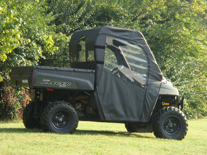 3 Star UTV Polaris Full-Size Ranger 2-Seater 500/700/800 - Full Cab Enclosure for Hard Windshield - POLRXP-FCF-BLK