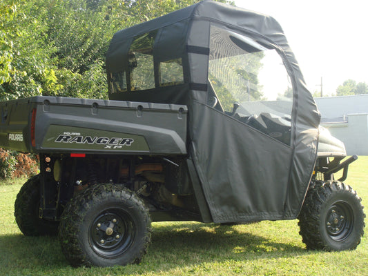 3 Star UTV Polaris Full-Size Ranger 2-Seater 500/700/800 - Full Cab Enclosure for Hard Windshield - POLRXP-FCF-BLK