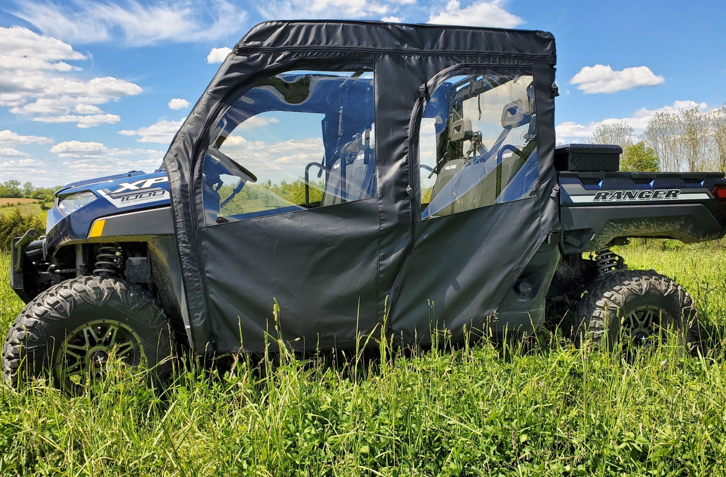 3 Star UTV Polaris Ranger Mid-Size Crew - Soft Doors - POLCR5-DOF-BLK