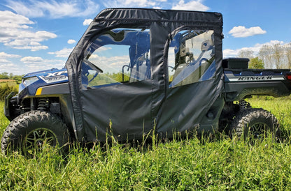 3 Star UTV Polaris Ranger Mid-Size Crew - Soft Doors - POLCR5-DOF-BLK
