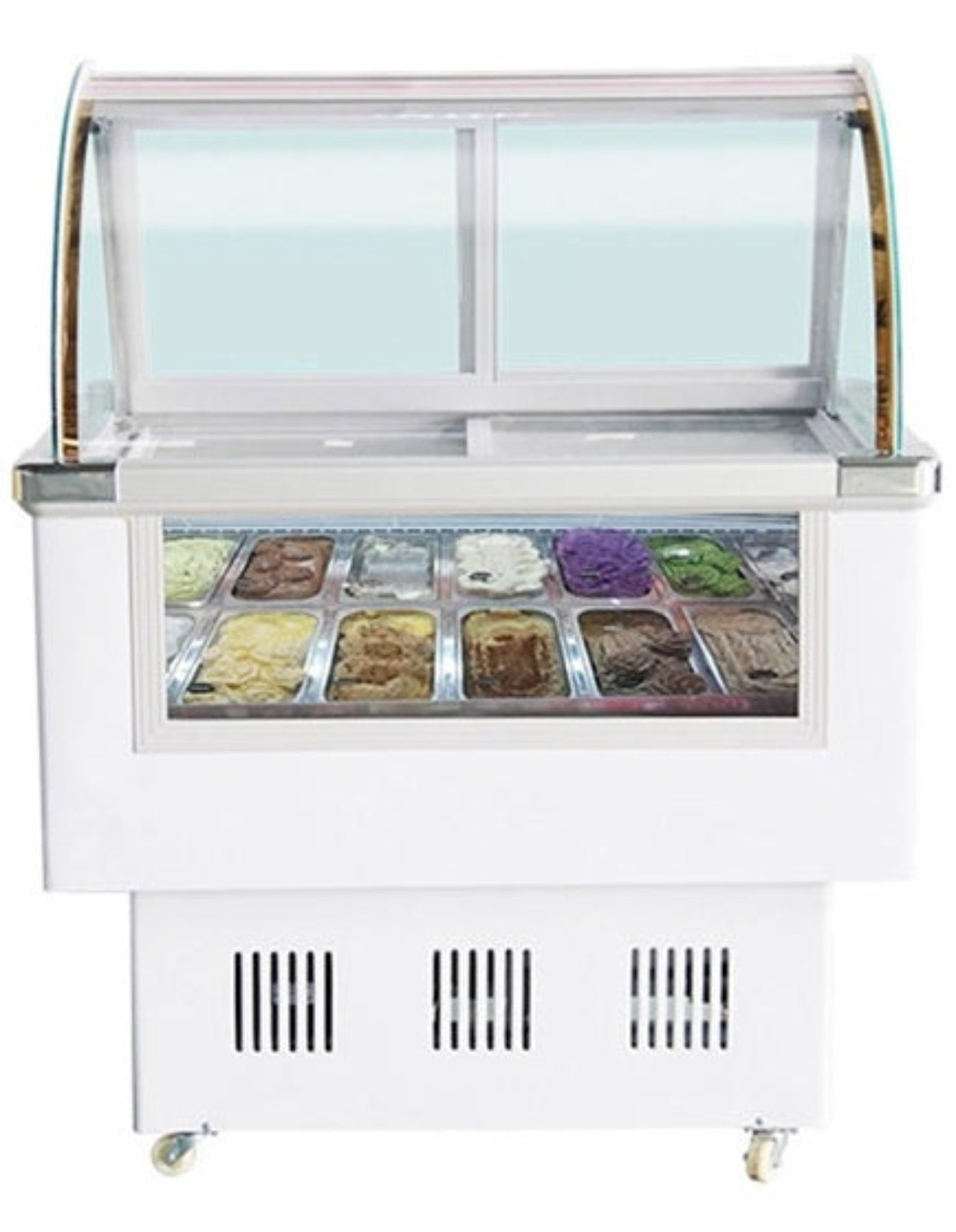 Chef AAA - 1.4BDQ, Commercial 52" 14 Pans Gelato Display Freezer Case - 1.4BDQ