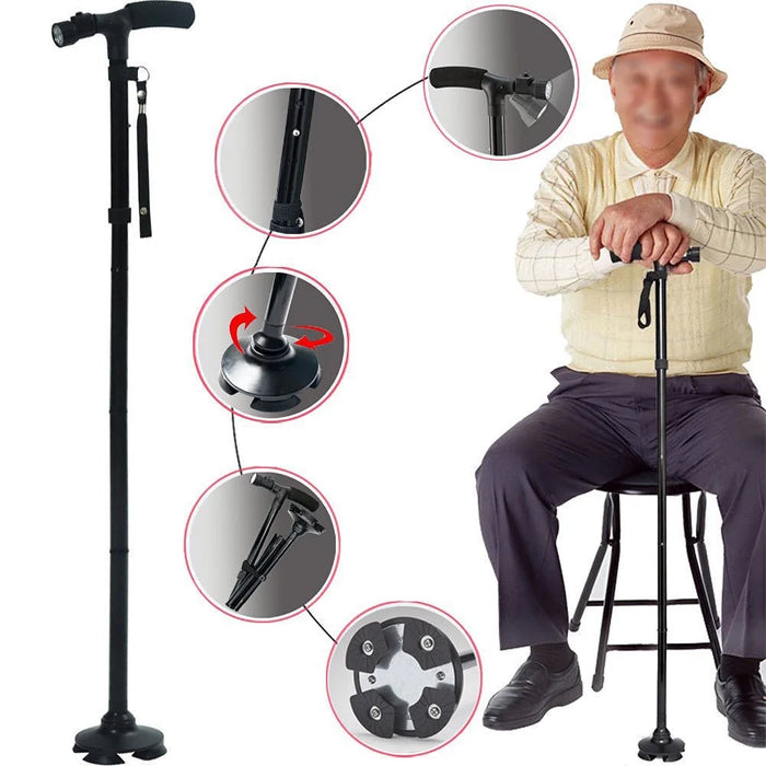 Portable Walking Cane with LED