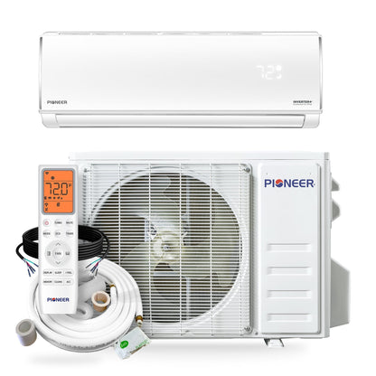 Pioneer Diamante Pro 9,000 BTU 19 SEER2 115V High-Wall Ductless Mini-Split Air Conditioner Inverter Heat Pump with 16 Ft. Kit -WYT009ALSI20RL