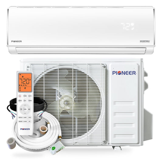 Pioneer Diamante Pro 36,000 BTU 19 SEER2 230V High-Wall Ductless Mini-Split Air Conditioner Inverter Heat Pump with 16 Ft. Kit - WYT036GLSI20RL