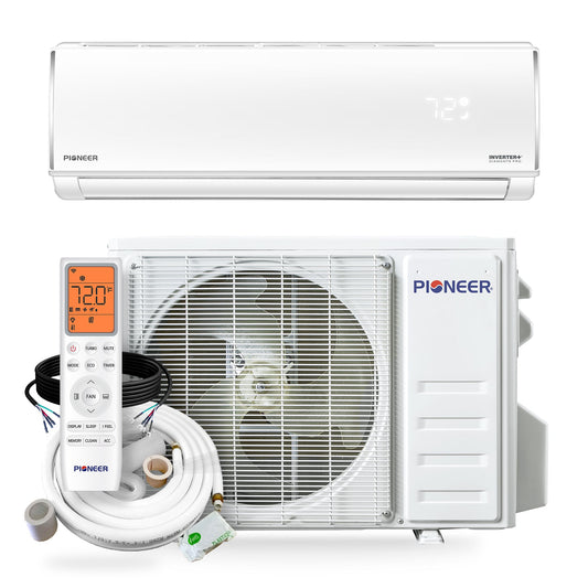 Pioneer Diamante Pro™ 18,000 BTU 21 SEER2 230V High-Wall Ductless Mini-Split Air Conditioner Inverter Heat Pump with 16 Ft. Kit - WYT018GLSI20RL